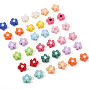 <b>Balloon</b> Flower Acrylic Beads Painted Loose Spacer DIY Bracelet Necklace Phone Charms Accessories Wholesale Bulk - Product Image 5