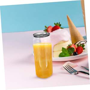 Nouvelle conception de canette de boisson en PET de 500 ml avec bouchon en aluminium et couvercle à clapet pour café, thé, boissons énergisantes, soda et boissons gazeuses - Product Image 4