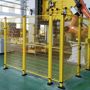 सस्ते धातु बाड़ लगाने वाली कार्यशाला सुरक्षा बाड़ आसानी से वेल्डेड जाल बाधा औद्योगिक सुरक्षा बाधाओं को इकट्ठा करना