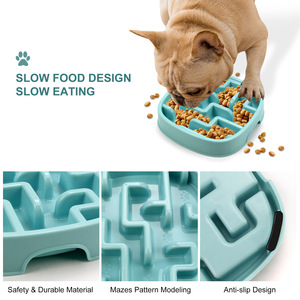 Çevre dostu Pet yiyecek tepsisi ve bulmaca oyuncak anti-dökülme özelliği ile yavaş gıda eğitim köpek kase - Product Image 3