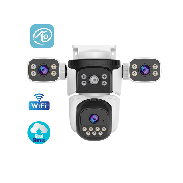 2MP 1080P Multi-lens Ptz Camera Auto Tracking AI Human Detection Indoor Outdoor Home Wifi Camera PTZ 4g/WIFI Optional