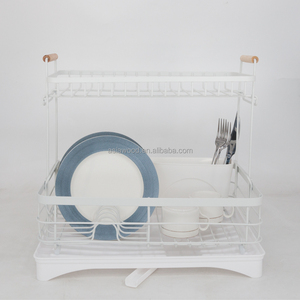 2 Tier cucina piatto rack in metallo piatto di essiccazione rack <span class=keywords><strong>da</strong></span> tavolo piatto di stoccaggio cremagliera (AWK108) - Product Image 6