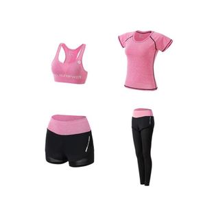 Ensemble de sport pour femmes, tenue de sport d'été, vêtements de yoga, ensemble de vêtements de sport à séchage rapide, quatre pièces - Product Image 4