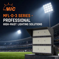 Projecteur LED modulaire Ledmic 600W pour stade, éclairage de diffusion HD sans scintillement, projecteur professionnel pour terrain de football à mât haut