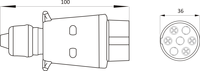 ANKA Nouveau connecteur de remorque en aluminium/laiton de type N ISO1724 12V 7P pour remplacement