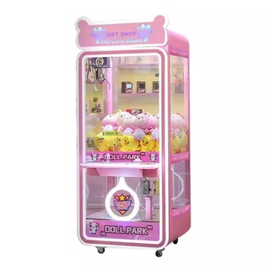Machine d'arcade attrape-poupées à monnayeur très populaire, nouveau jeu vidéo commercial entièrement transparent, très apprécié des enfants - Product Image 1