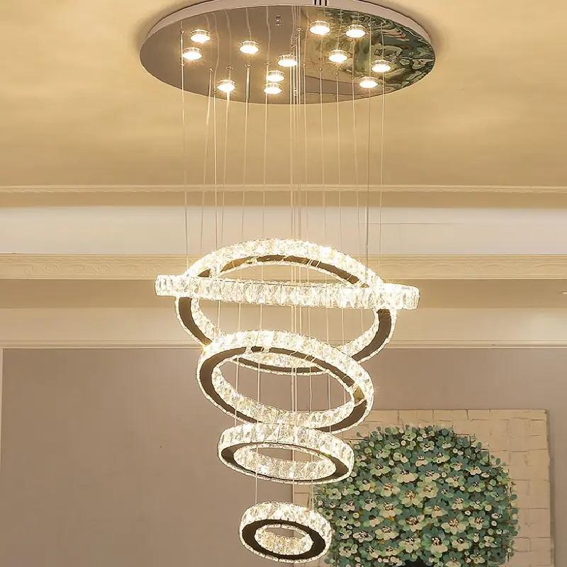 Modern Contemporary Hanging lamp Newest Design Chandeliers Lamp LED Crystal Pendant Lights