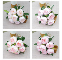 Pivoines de style européen couleur de printemps 13 fleurs de pivoines artificielles utilisées pour la décoration de la salle d'échantillon d'accessoires de mariage