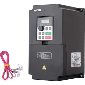 Qnk 4KW ขับความถี่แปรผัน220V อินเวอร์เตอร์เดี่ยวถึงสามเฟสสำหรับควบคุมความเร็วมอเตอร์แกนหมุน CNC - Product Image 1