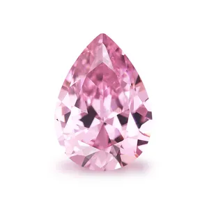 Wuzhou Wholesales Pink Pear 3x5mm-10x12mm Cubic Zirconia Stones Korean CZ Stones For Jewelry Making