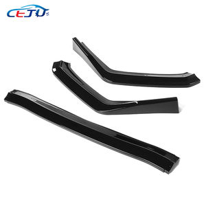 Negro ABS Carbon Look CS Style Car Parachoques delantero Spoiler Lip Splitter para Subaru Impreza WRX STI S207 S208 S209 Sedan 2015-2021 - Product Image 4