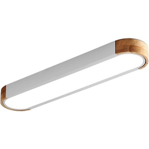 โคมไฟเพดานลายไม้สมัยใหม่ ไฟ LED แบบแท่งยาว สำหรับห้องนอน ห้องทำงาน สำนักงาน - Product Image 5