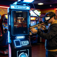 Machine de tir VR professionnelle YHY, machine de jeu d'arcade de réalité virtuelle 9D à monnayeur pour usage commercial en intérieur