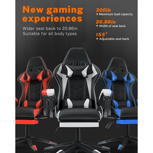 <span class=keywords><strong>Silla</strong></span> de juego AJUNION con almohada Lumbar de masaje, <span class=keywords><strong>silla</strong></span> de ordenador con marco de Metal resistente, <span class=keywords><strong>silla</strong></span> reclinable para jugadores Esport de 90-155 °, color negro - Product Image 5