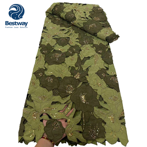 Bestway Beads Guipure con bordado de encaje de lentejuelas tela de encaje de cordón de alta calidad para mujer - Product Image 2