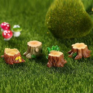 Souches et jeunes arbres miniatures en résine pour la décoration de jardin, accessoires de photographie, modèle artisanal durable, ornement végétal - Product Image 3