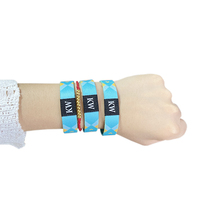 Logo personnalisé RFID Tissu Élastique NFC Festival Bracelet Chrétien Quotidien Bible Verset Citation Bracelet Islam Bracelet Promotionnel