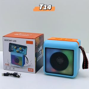 ลำโพงพกพาไร้สาย T14 เสียงเบสสเตอริโอความถี่ต่ำพิเศษ ไฟ LED RGB 7 สี เสียงไฮไฟแบบเซอร์ราวด์ สำหรับงานปาร์ตี้ที่บ้าน - Product Image 2