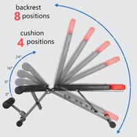 Banc de musculation compact et robuste, multifonctionnel, pliable et réglable pour l'entraînement de force du corps entier