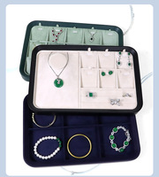 Plateau à bijoux en daim de style moderne pour bracelets, boucles d'oreilles, supports pour clous d'oreilles - Présentoir à bijoux, accessoire de vitrine, modèle d'emballage en carton