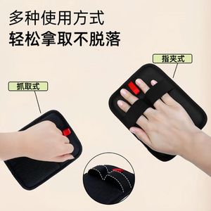 ถุงมือกำจัดขนสัตว์เลี้ยงสำหรับแมว ขนยาว แปรงทรงสี่เหลี่ยม วัสดุผ้า สีดำ - Product Image 4