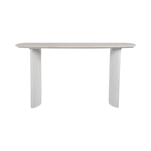 Consolle con Piano in Travertino e Base Scanalata in Legno di Mango per Ingresso e Soggiorno - Product Image 4