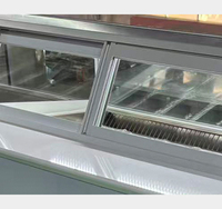 Congelador de Gelato RTK de Baja Temperatura con Enfriamiento por Aire, Vitrina de Helados Estilo Europeo, Equipo de Refrigeración 110V 60HZ