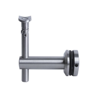 Spiegelchrom <span class=keywords><strong>L</strong></span>-förmiger Glashalter mit Silikonpolster Moderne Rostbeständige Treppengeländer Glasbaluster-Beschläge - Product Image 5