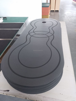 Tapis de yoga en caoutchouc naturel imprimé avec logo personnalisé, épais, écologique, antidérapant, pour Pilates, 5 mm, extra large, pour la maison, la salle de sport, le yoga chaud