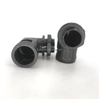 Raccord coudé rapide flexible en nylon noir/gris PG21, connecteur à angle de 90 degrés pour conduites et gaine de câbles