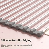 Égouttoir pliable personnalisable en acier inoxydable pour évier, égouttoir à vaisselle, égouttoir à bols et assiettes, égouttoir isolant thermiquement