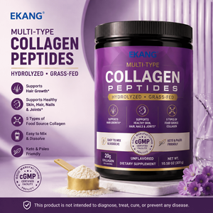 Multi-Type Collagen Peptides Hydrolyzed Grass Fed Unflavored Dietary Supplement 20g per Serving Easy to Mix - Product Image 1