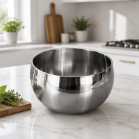 Bol à salade en acier inoxydable 304 pour la restauration, bassine de cuisson, bol à soupe, bol à nouilles froides, bol à nouilles instantanées pour la vente en gros