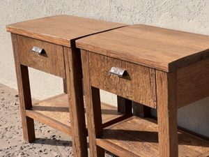 Modern Home Bedroom <b>Antique</b> Industrial Wooden <b>Frame</b> Small Side Table Cabinet Convertible Wooden Top Nightstand Drawer - Product Image 3