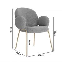 GEDO Vente en gros de chaises italiennes légères de luxe rembourrées en éponge de velours d'agneau pour le salon