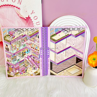 Libro de Pegatinas con Escenas Urbanas, Mini Centro Comercial, Pegatinas Decorativas Perfectas para Manualidades y Scrapbooking Infantil, Venta al Por Mayor