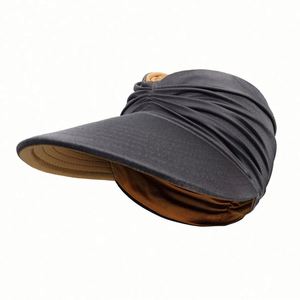 Sombrero de Playa para Mujer, Doble Cara, Protección Solar, Visera para Exteriores - Product Image 6