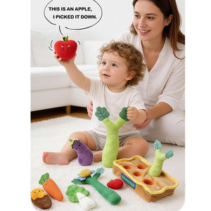 Jouet en peluche mignon en forme de légume, jouet éducatif pour bébé, jouet de développement précoce pour tout-petit, ferme de légumes pour l'entraînement de la motricité fine - Product Image 3