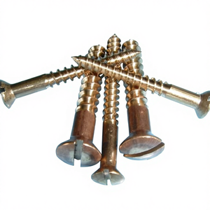 สกรูทองเหลืองยูชุง เกรดสำหรับงานทางทะเล C65100 ทองเหลืองผสมซิลิคอน สกรูไม้ หัวรูปไข่ R&P ขนาด B18.6.1 เกลียวตัด 4g ถึง 14g - Product Image 4