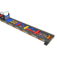 Château coquin bon marché multicolore de sécurité terrain de jeu intérieur préscolaire château plein d'entrain commercial terrain de jeu intérieur avec toboggan