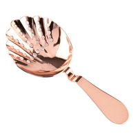 304 Acier Inoxydable Filtre À Glace Cuillère À Glace En Forme De Coquille Bar Ustensile Cocktail Shaker Accessoires Passoire À Glace