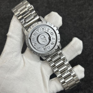 Montre à quartz pour homme Skull Twelve <span class=keywords><strong>Galaxy</strong></span> <span class=keywords><strong>Watch</strong></span>, <span class=keywords><strong>cadran</strong></span> rotatif en acier inoxydable, bracelet en métal, montre à quartz - Product Image 2