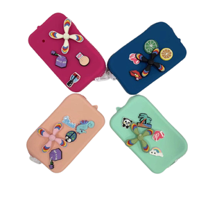 Monederos <span class=keywords><strong>y</strong></span> bolsos de silicona de goma para mujer, bolsa de monedas duradera de alta calidad, mini bolso de mano, cartera - Product Image 2