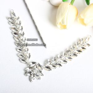 Chaîne en métal <span class=keywords><strong>marquise</strong></span> 7x15 avec strass en <span class=keywords><strong>verre</strong></span> pour empeignes de chaussures, garnitures de robes, accessoires de couture - Product Image 2