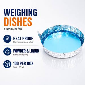 Bac de pesée en aluminium pour laboratoire, avec poignée, pour peser des échantillons en poudre et liquides - Product Image 1