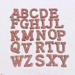 Vente chaude Strass Patch Repassage <span class=keywords><strong>Perle</strong></span> Adhésif Strass Lettre Vêtements Accessoires - Product Image 3
