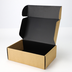 BAS quantité minimale de commande Grande boîte de déménagement pliable en carton ondulé kraft personnalisée Matériaux recyclés pour envoi de chaussettes en fourrure Petite entreprise - Product Image 2