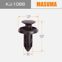 KJ-1068 MASUMA Autres accessoires automobiles Pièces universelles Clips en plastique 90505-SX0-003 pour TOYOTA HARRIER