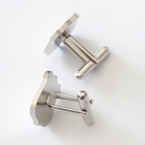 Bán buôn trống Bạc Khuy măng sét cho nam giới của áo sơ mi tùy chỉnh logo kim loại Cuff liên kết - Product Image 4