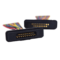 Conector de carga de Cable USB de alta corriente 5P conector de resorte de succión de imán de latón para 2 3 4 5 6 7 8 9 10 acoplamiento magnético de 12 pines